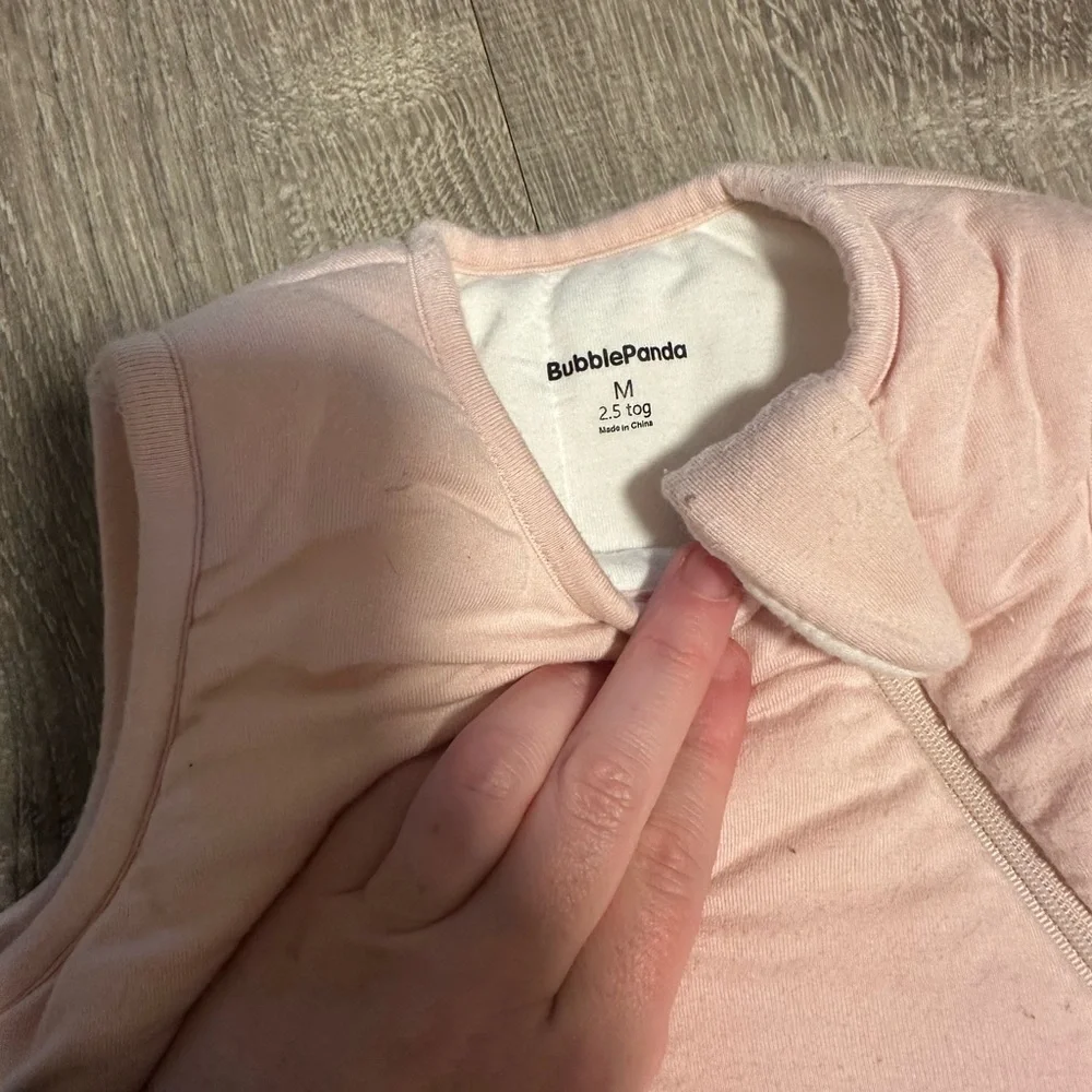 Light Pink Bubble Panda Sleep Sack, 2.5 TOG, size 6-12mo